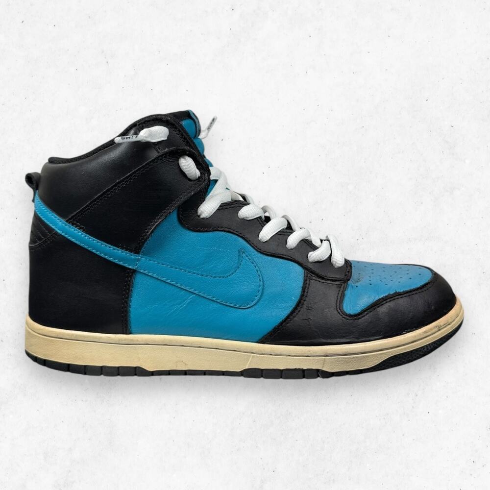 Nike Dunk High Black Teal 2010 Vintage Men's Size 11 Pre-Owned New Laces